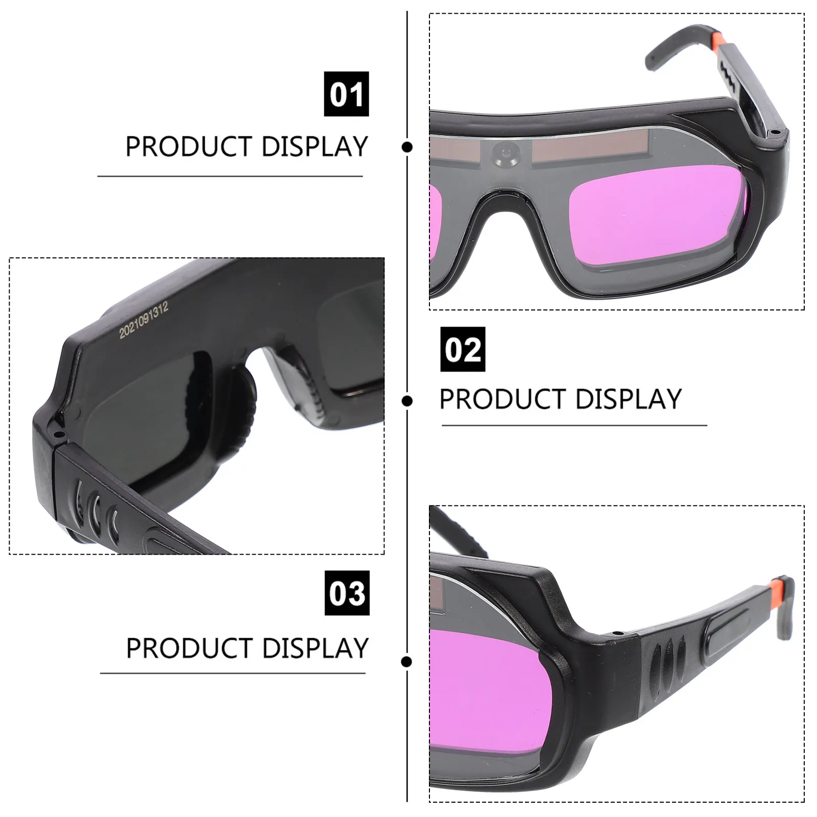 Auto Darkening Welding Goggles with Thick Lens for Electric Gas Welding Cutting and Grinding Safety