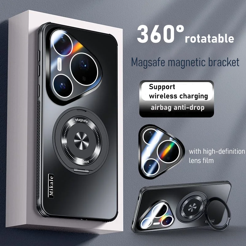 

360° Stand Magnetic Phone Case For Huawei Pura80 /Pura80Ultra/ Pura80Pro/Pura80pro+ Lens Protection Phone Cover Heat Dissipation