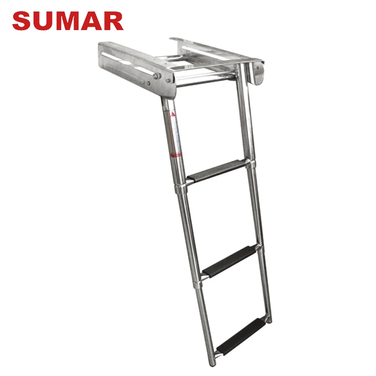 حار بيع سلامة الغوص المضادة للانزلاق البلاستيك خطوة السفينة سلم متداخل الأجزاء لمنصة