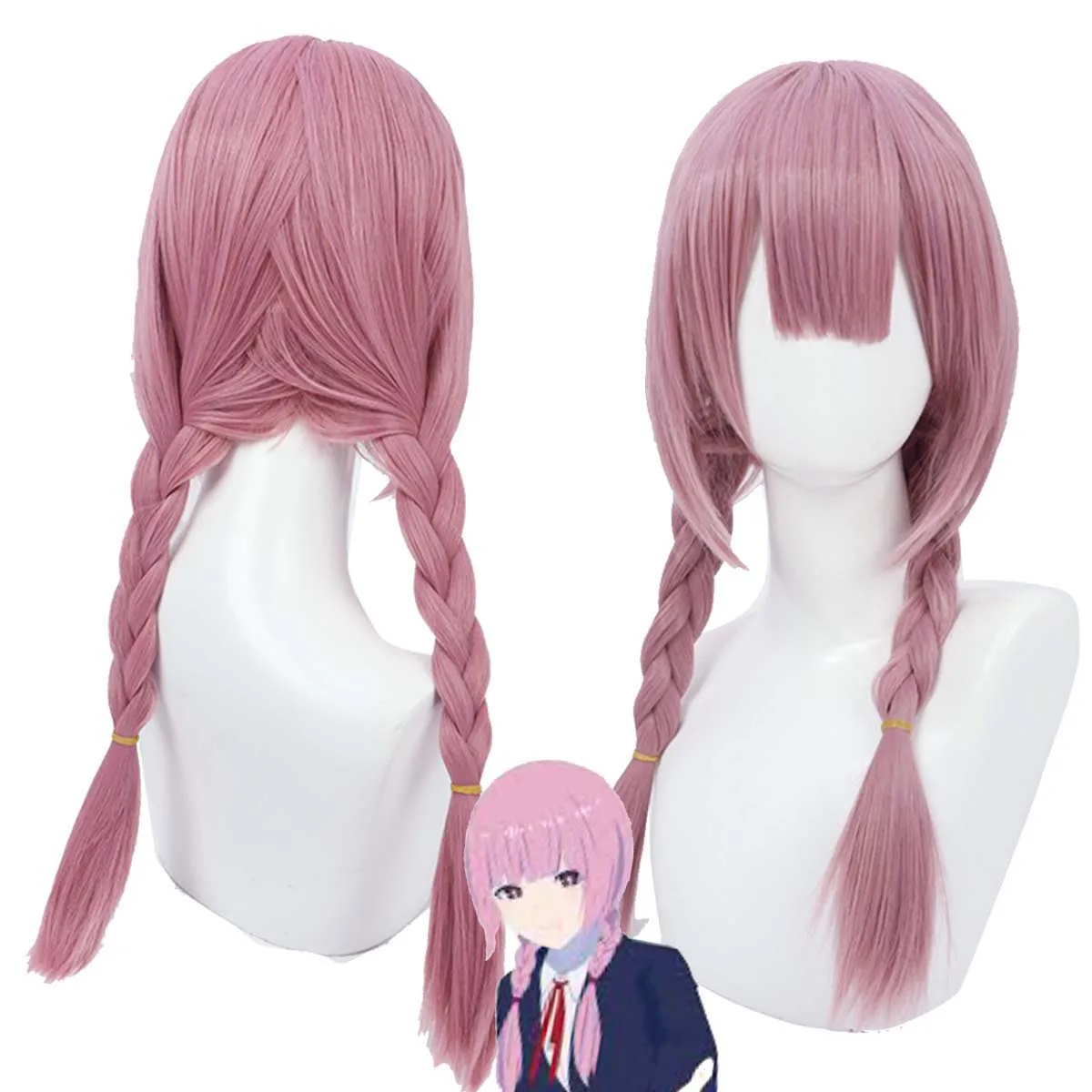 Vtuber Virtual YouTuber KAF Pink White Cosplay Heat Resistant Synthetic Hair Wig For Women