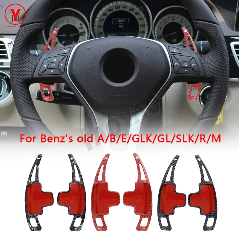 

2Pcs Steering Wheel Paddles Extension Shifters For Mercedes Benz A B M E Class W176 W212 CLA GLA Extend Shifters Sticker DSG