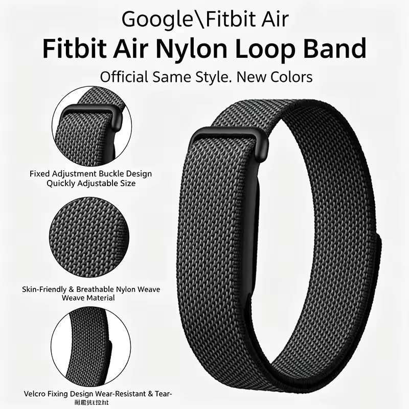 Official Sports Nylon+Silicone Loop Strap for Google Fitbit Air Comfortable Bracelet Wristband for Google Fitbit Air Accessories image 2