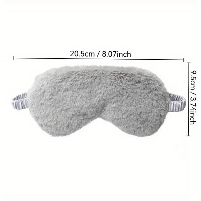 1pc Solid Color Plush Eye Masks, Soft And Cozy, Reusable Blackout Masks Ideal for Travel, Resting on Flights, Napping