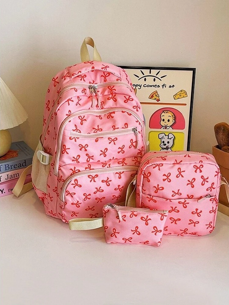 large-capacity-casual-travel-women's-backpack-school-bag-fashionable-three-piece-set-backpack-unisex-15-inch-laptop-compartment