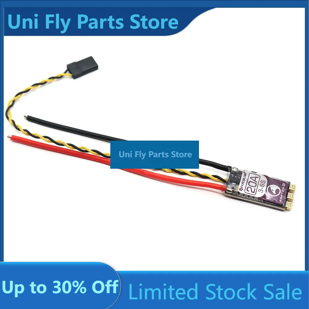 UniFlyFLYCOLOR Raptor5 20A 35A 45A 50A Multi-Rotor Brushless ESC 3-6S 32Bit G701 PWM 128K For RC FPV Racing Drone