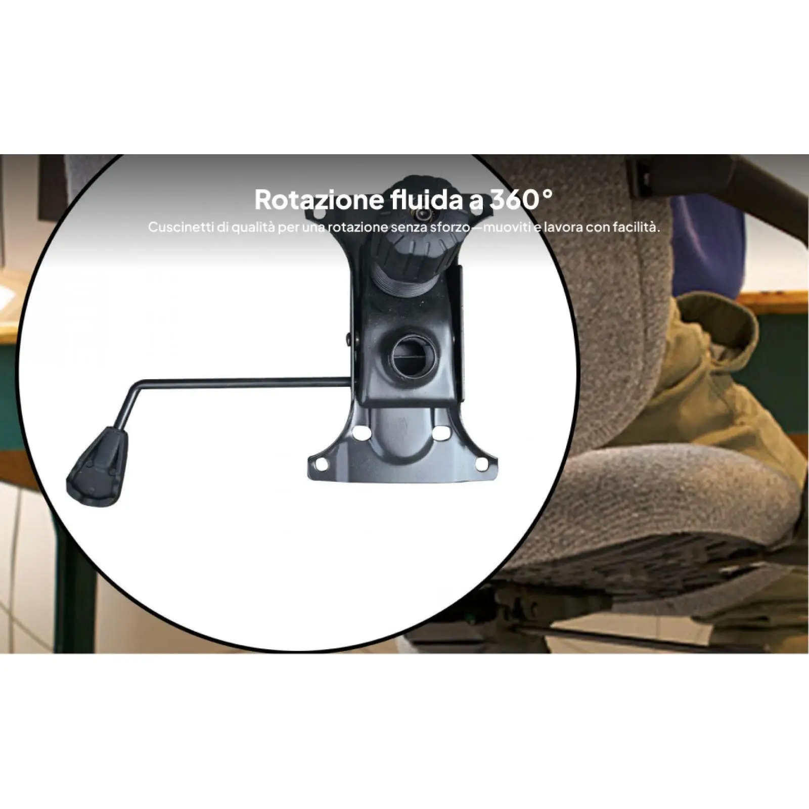 Durable Chair Swivel Plate Chassis Replacement Adjustable Lift Lever for Iron Table Chair Set