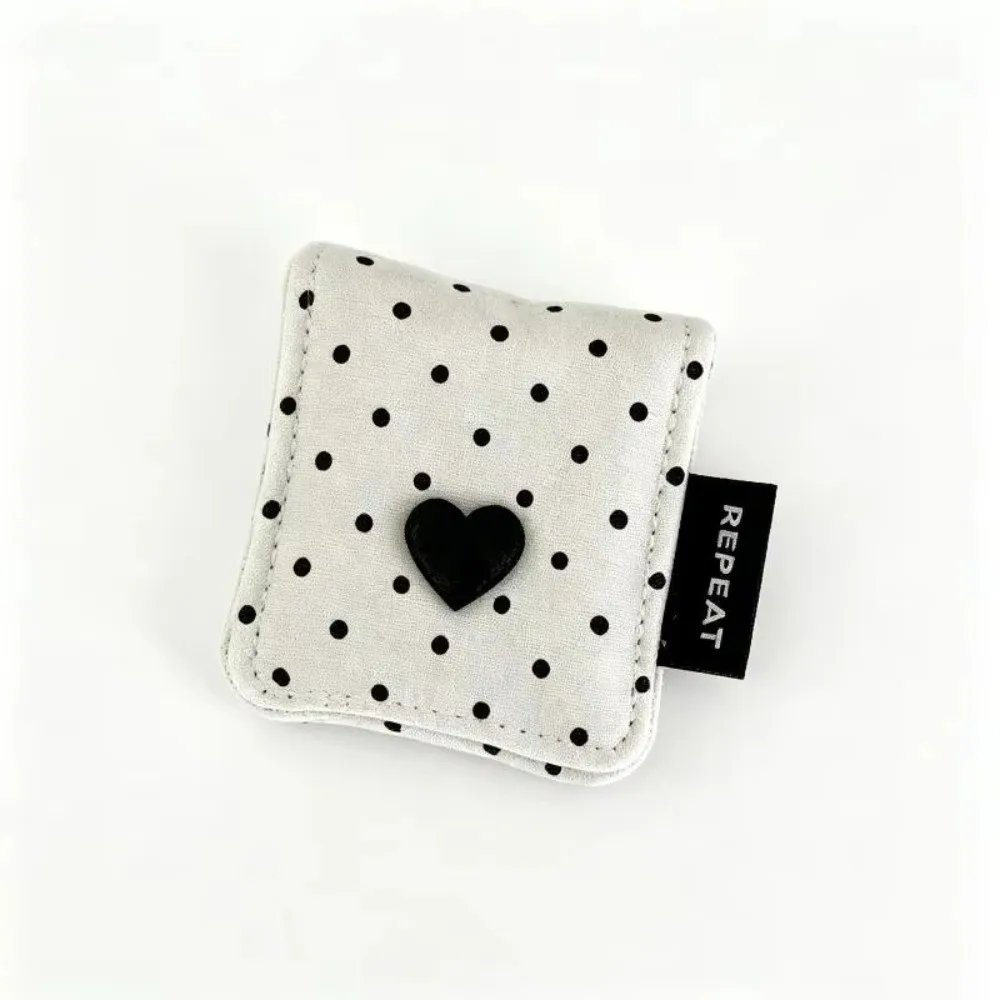 Fabric Desktop Cable Organizer Polka Dot Pattern Portable Cord Storage Strap Double-Sided Date Cable Winder