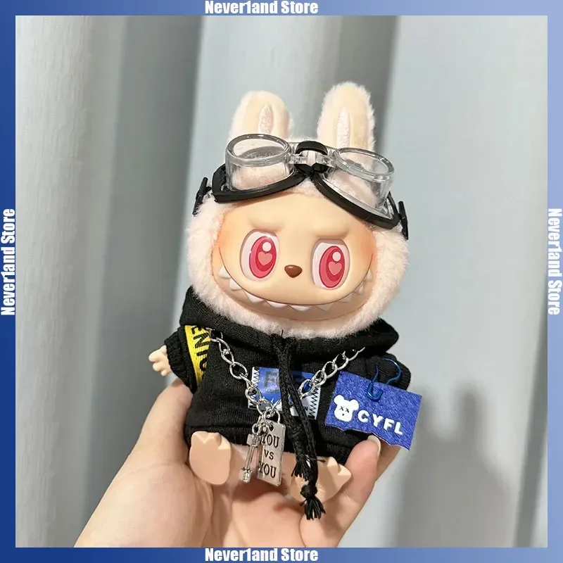 Fashion Overalls Labubu V1 V2 Dolls Clothing Accessories Kpop Idol Doll Clothes Set 12/15/17cm Plush Doll Universal image 6