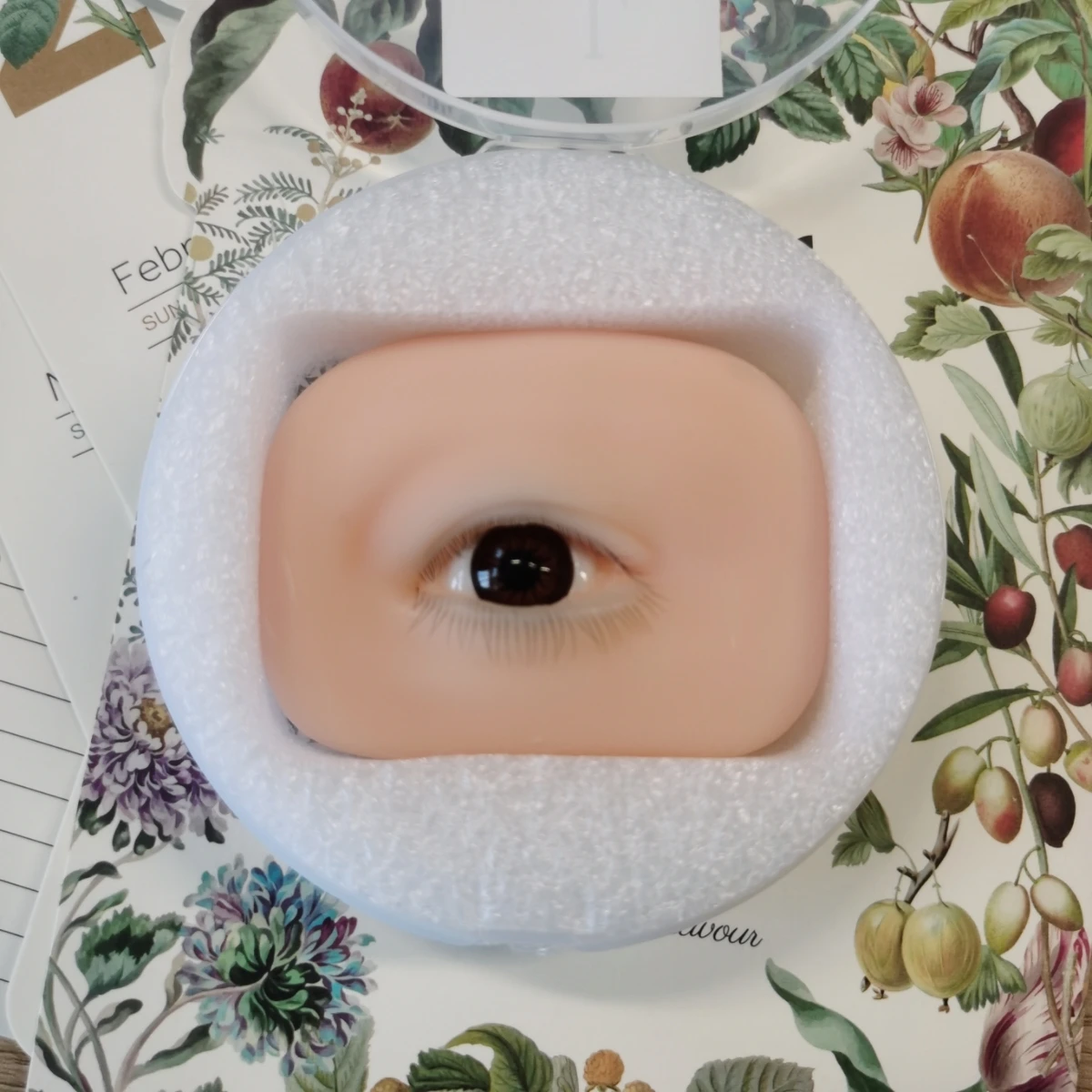 False Eyelash Mannequin Eyes Flat Doll Head For Lash Practice Eyelash Mannequin Doll Face  Korean Makeup Products Tool For Women