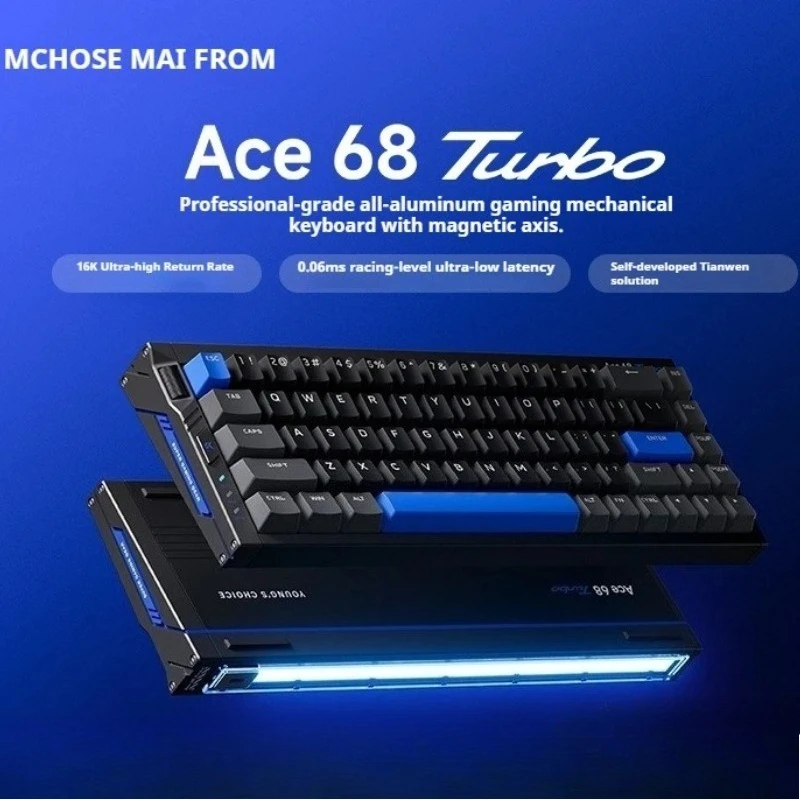 

MCHOSE Ace 68 Turbo Magnetic RGB Mechanical Keyboard 16K Dual Core Chip 0.06ms Response Time Aluminium Esports Gaming Keyboard