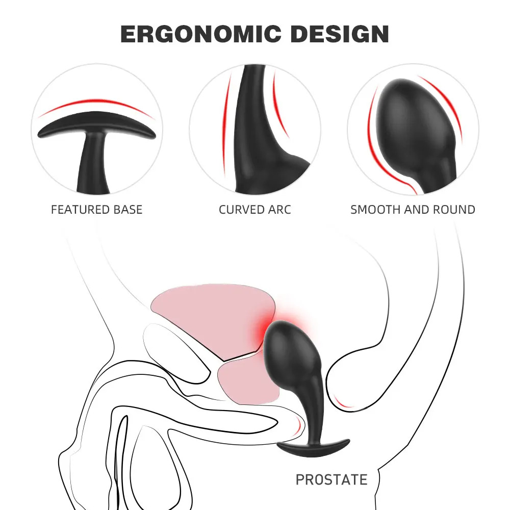 Soft Silicone Tadpole Anal Plug 3 Size Female Masturbator Adult Products But Plug Prostate Massager Erotic Sex Toys for Couple