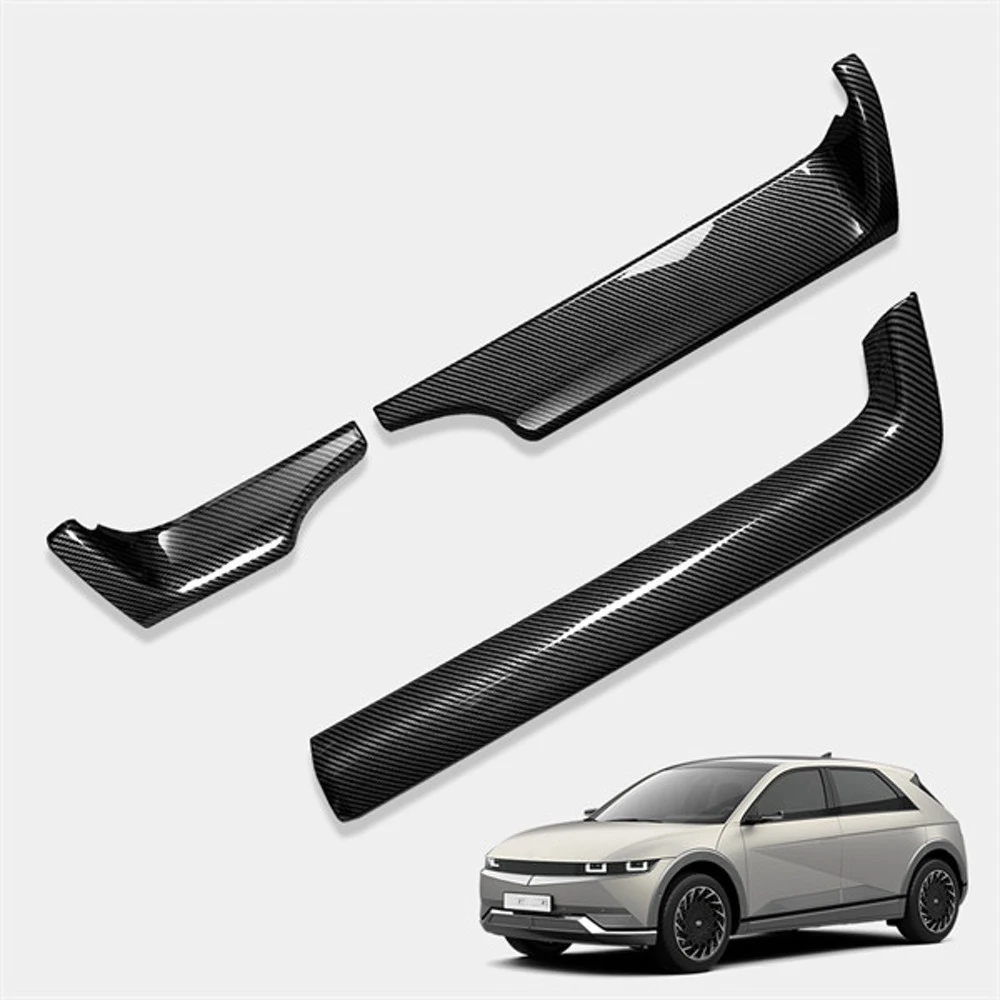 

Car Dashboard Trim Strip For Hyundai IONIQ 5 Carbon Fiber Style Center Console Desk Cover Decals Left Hand Drive