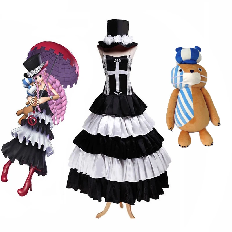 Perona Halloween Kostuums Voor Vrouwen Hot Anime Kostuum Ghost Prinses Jurk Perona Cosplay Kostuum Jurk Met Hoed En Pruik