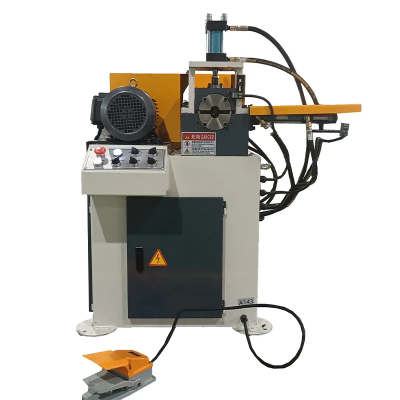 80 single head chamfering machine hydraulic round pipe bar stainless steel pipe outer circular beveling machine pipe