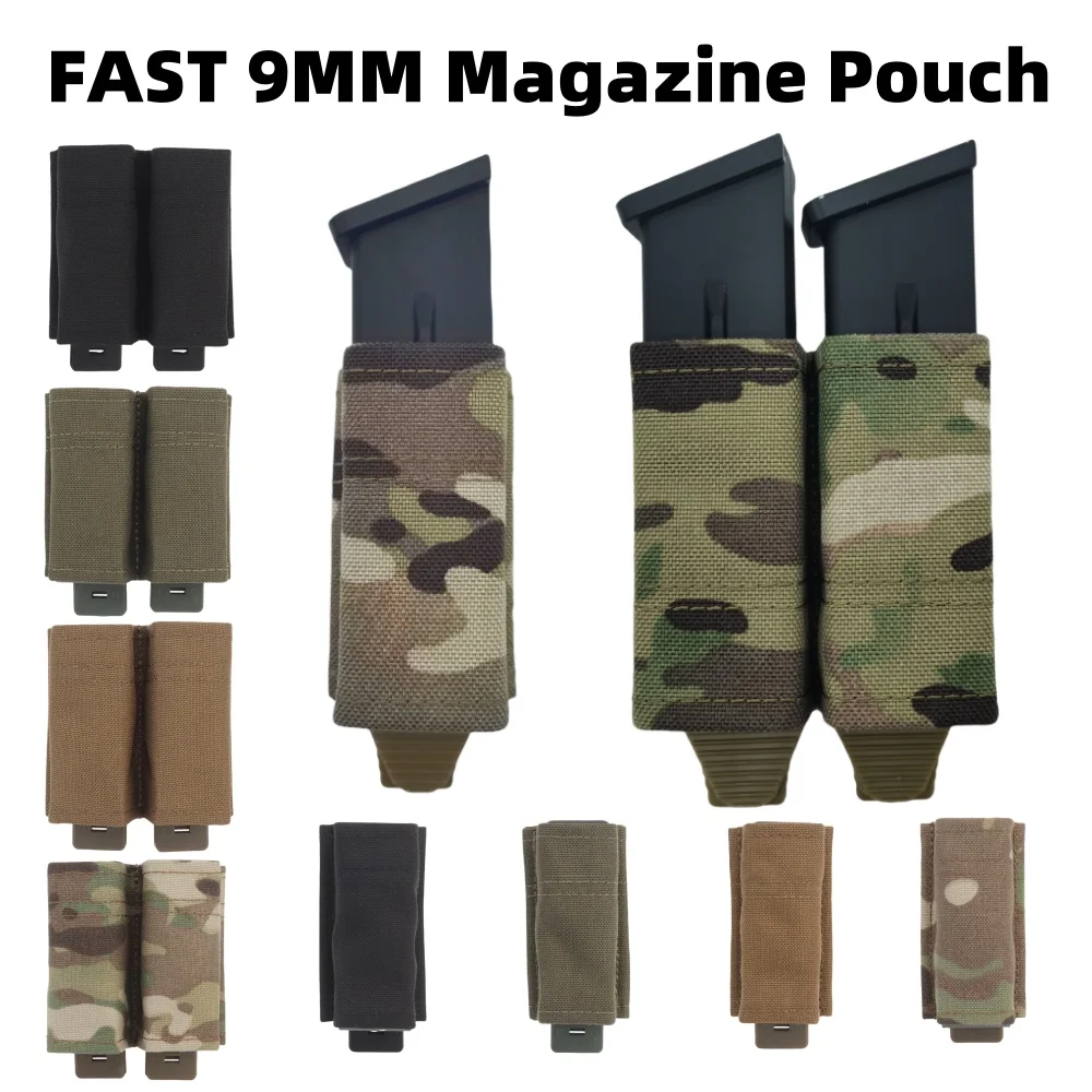 حقيبة مجلة بندقية صيد ، سريعة 9 ، حقيبة واحدة ، مزدوجة ، حامل إيرسوفت مع مشبك دعم من النايلون