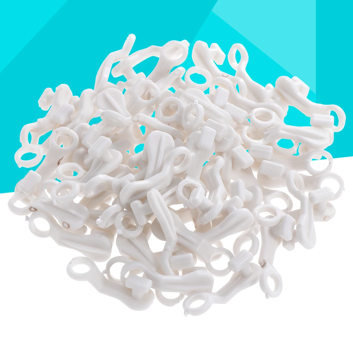 50 قطعة من خطافات الستائر البلاستيكية على شكل حرف S لمعظم القضبان سهلة الاستخدام وإزالة خطافات الستائر القوية