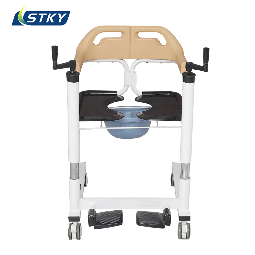 WheelchairPopular Move Toilet Wheelchair Nursing Elderly Patient Transport Lift Transfer Chair For Home Bathroom Disabled Adult