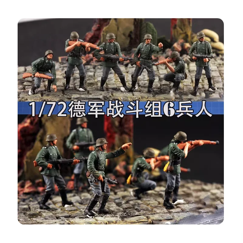 

Масштабная модель 1:72 из смолы: немецкие солдаты в весенне-осенней форме (6 фигурок) – идеально для сцен с танками, коллекционные декоративные подарки, для демонстрации.