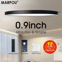 Lámpara inteligente de 0,9 pulgadas, lámpara de techo Led, aplicación/Control remoto, iluminación interior regulable para sala de estar ​ luces led para habitación Dormitorio