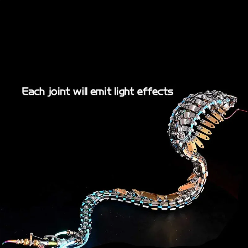 Mechanical Viper Cobra Snake 3D Puzzle Metal Model Building Kit Model DIY Assembly Toys