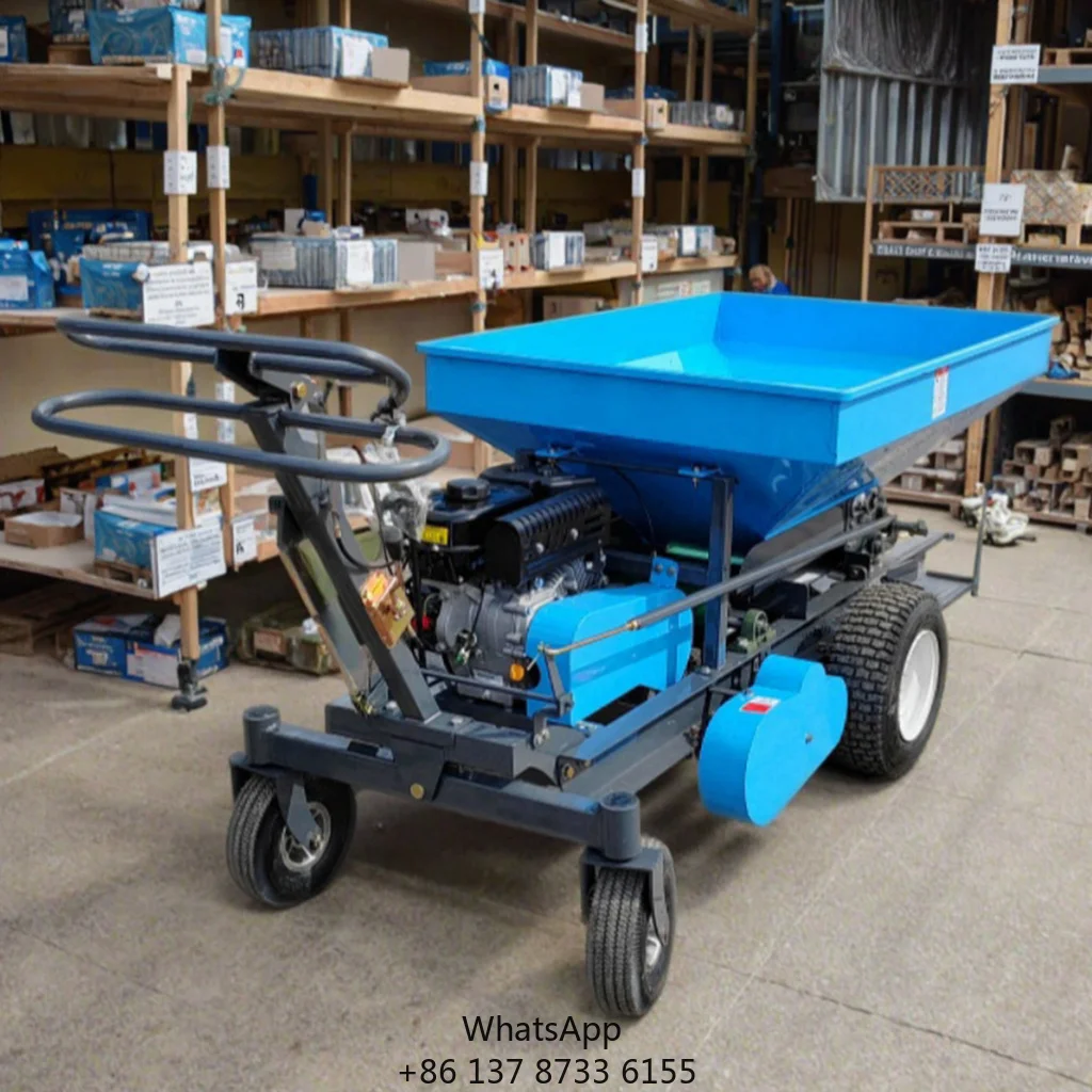 Automatic Fertilizer Spreader, Small Self-propelled Compost Spreader, Hand Pushed Garden Fertilizer Spreaderr