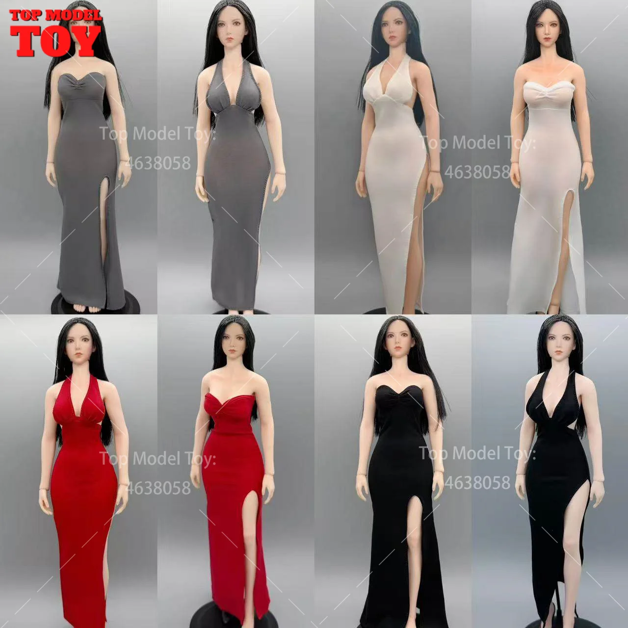 

CJG-077 Платье-футляр без бретелек в масштабе 1/6 с завязками на шее, модель одежды, подходит для 12-дюймовых женских фигурок солдат TBL.