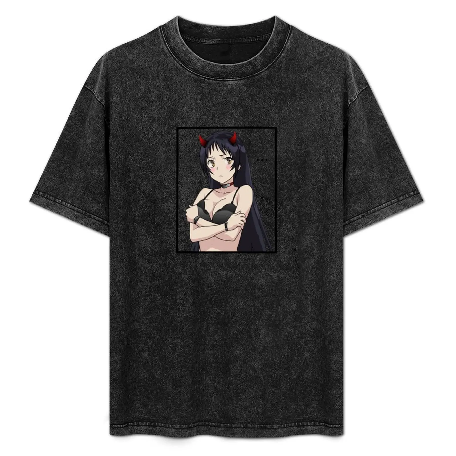 

Devil Ayame - Shimoneta (Black Frame) T-Shirt Cool Feeling Summer Tee Shirt