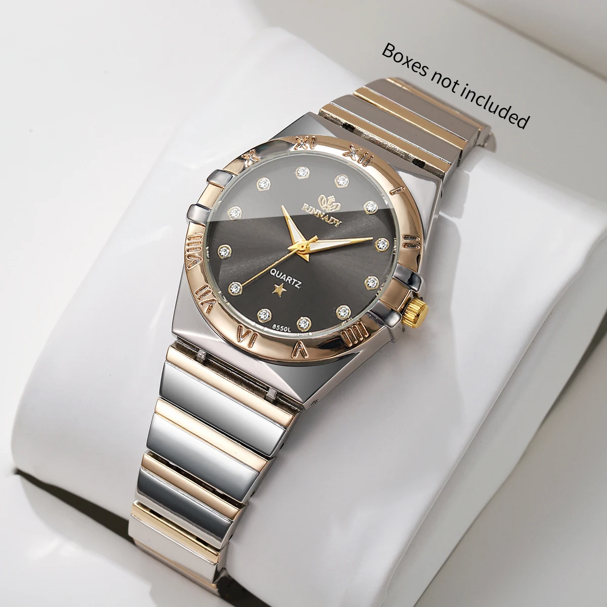 Elegant Rhinestone Women Watches Fashion Stainless Steel Strap Ladies Quartz Wristwatches Reloj Mujer Girls Clock (Without Box)