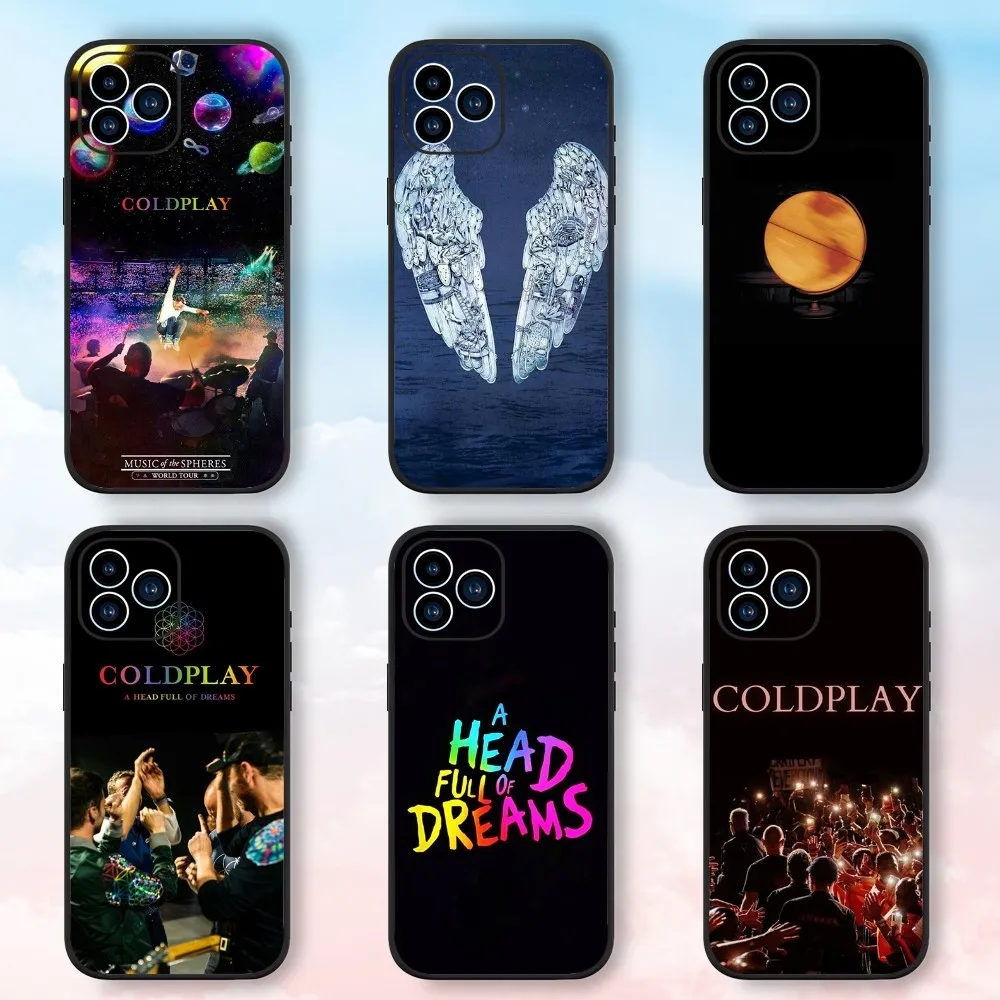 Rock Band C-COLDPLAY Phone Case For Samsung Galaxy S24 S23 S22 S21 S20 FE S10 S9 S10E Plus Ultra Lite 5G Black Phone Case