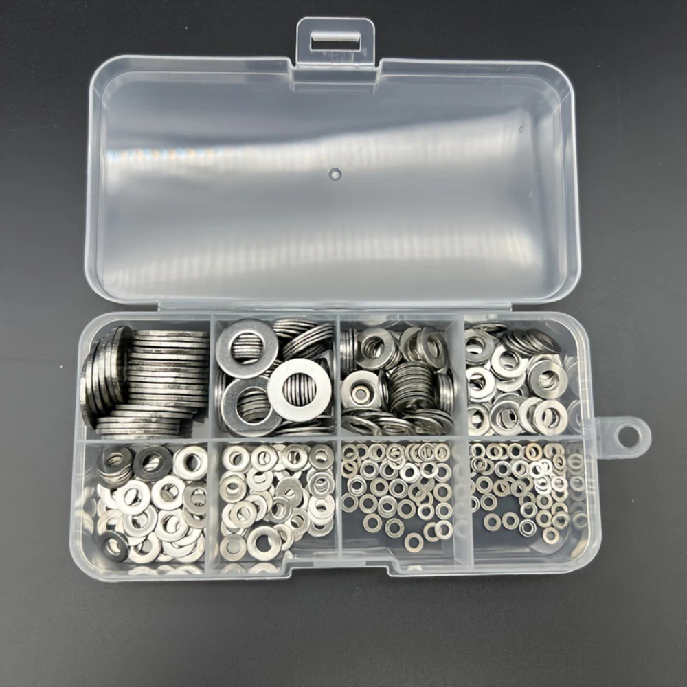 

304 Stainless Steel Flat Gasket Round Sealing O Ring Set Seals Gasket for Faucet Professional Plumbing Repair Metal Gasket