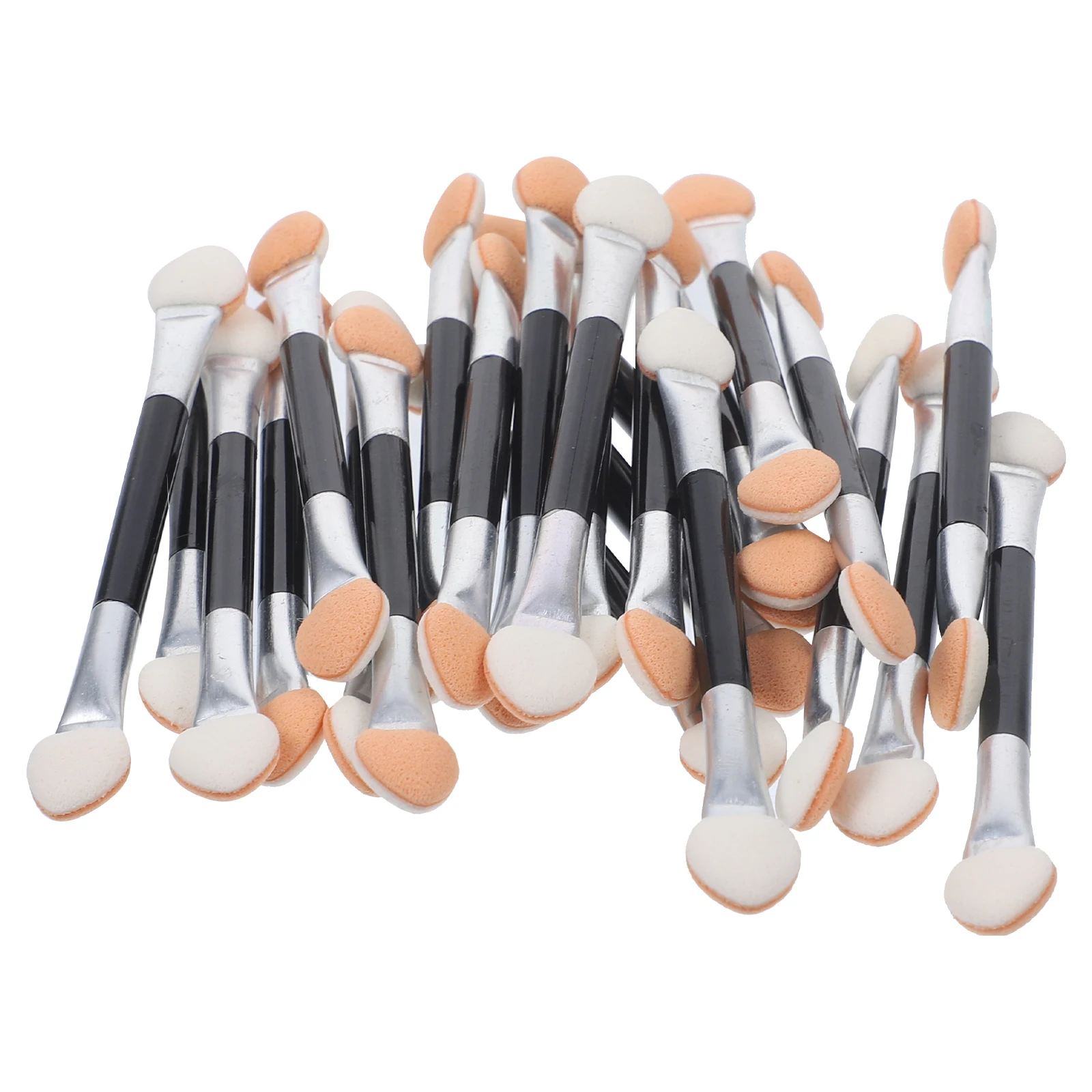 24 قطعة من فرش ظلال العيون الإسفنجية خفيفة الوزن مزدوجة الرأس لتطبيق مكياج ناعم ولامع للشفاه والحواجب، طقم فرش ظلال العيون