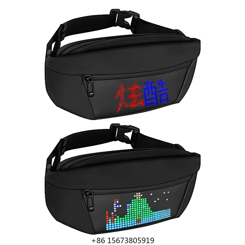 Smart Pixel LED Backpack Unisex Chest Bag Function Shoulder Bag With LED Display Screen Trendy Shoulder Messenger LED Waist Bag