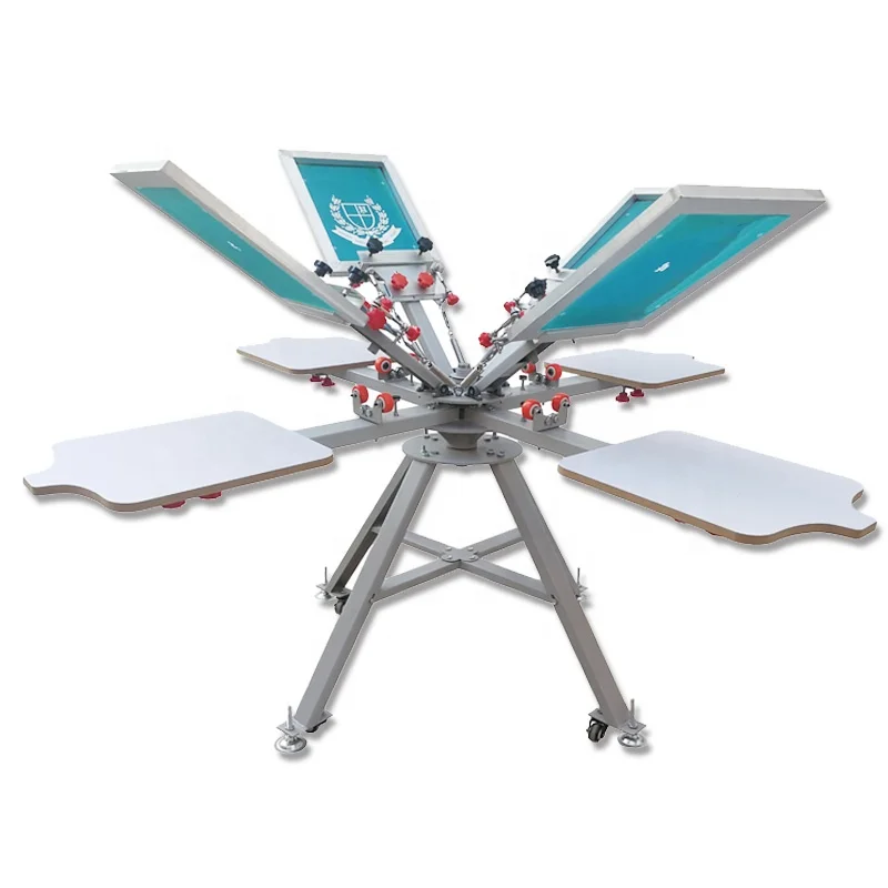 

Factory Directly Provided 4 Color 4 Station Rotary Silk Screen Printing Machine Screen Printer