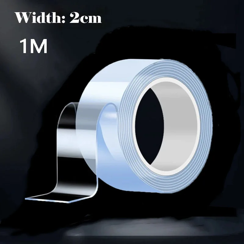 20-50mm Breites Ultra-Starkes Klebeband Hochviskoses Doppelseitiges Klebeband Spurloses Transparentes Wiederverwendbares Montageband