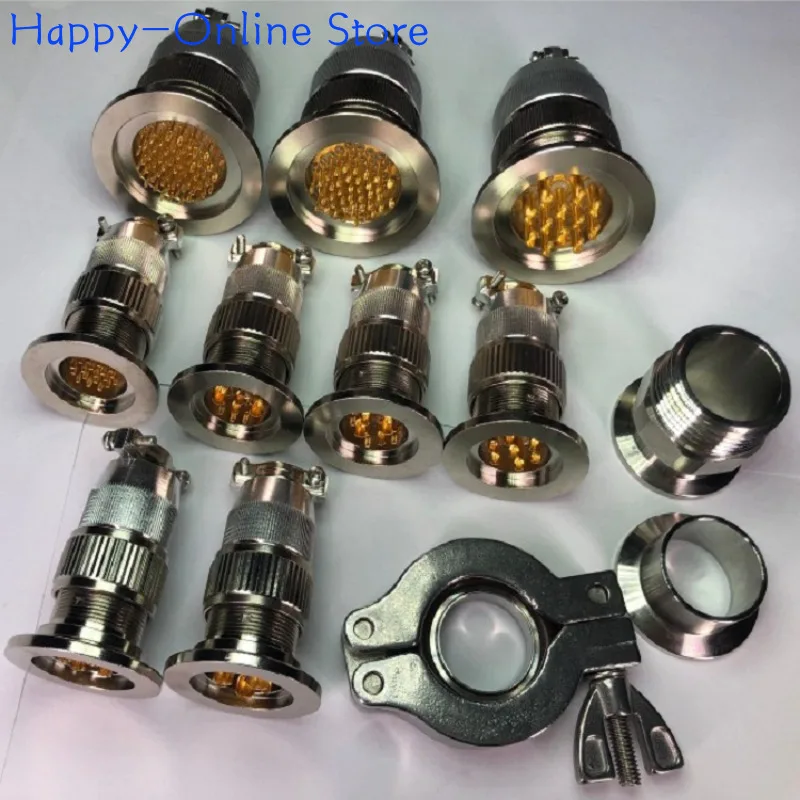 Sealed Aviation Plug Vacuum Glass Sintered Connector KF40 KF25 Flange Quick Installation Sealed Connector