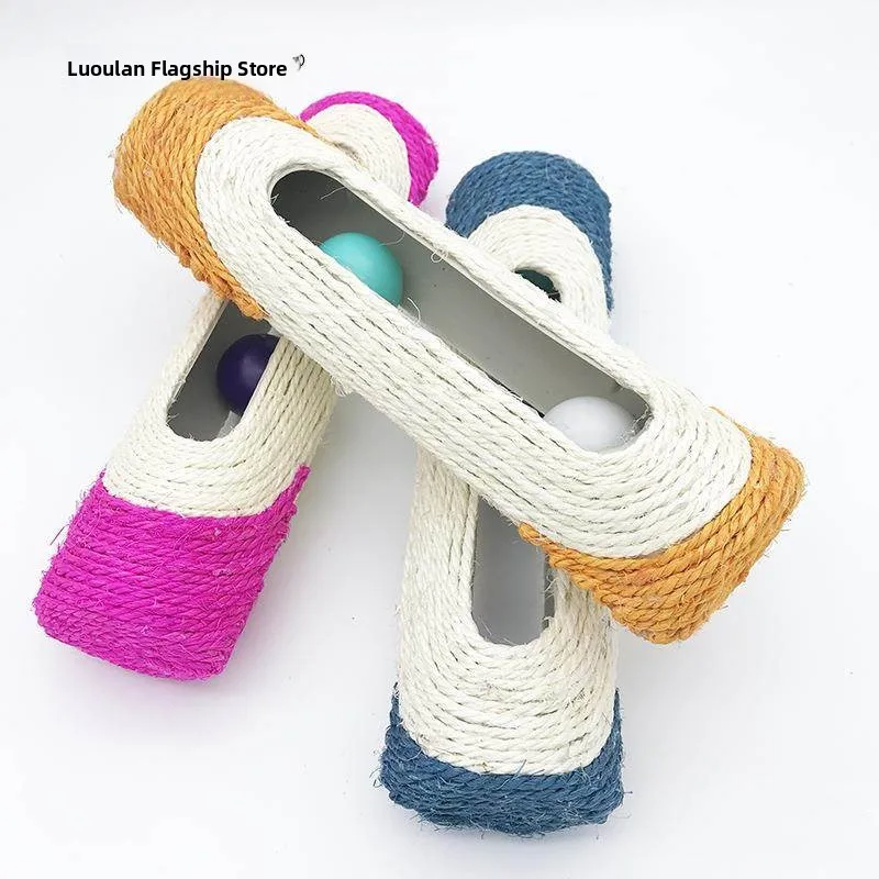 

Длинная игрушка-тройник с перьями, интерактивная игрушка для питомцев, джутовая доска для чесания, зоотовары