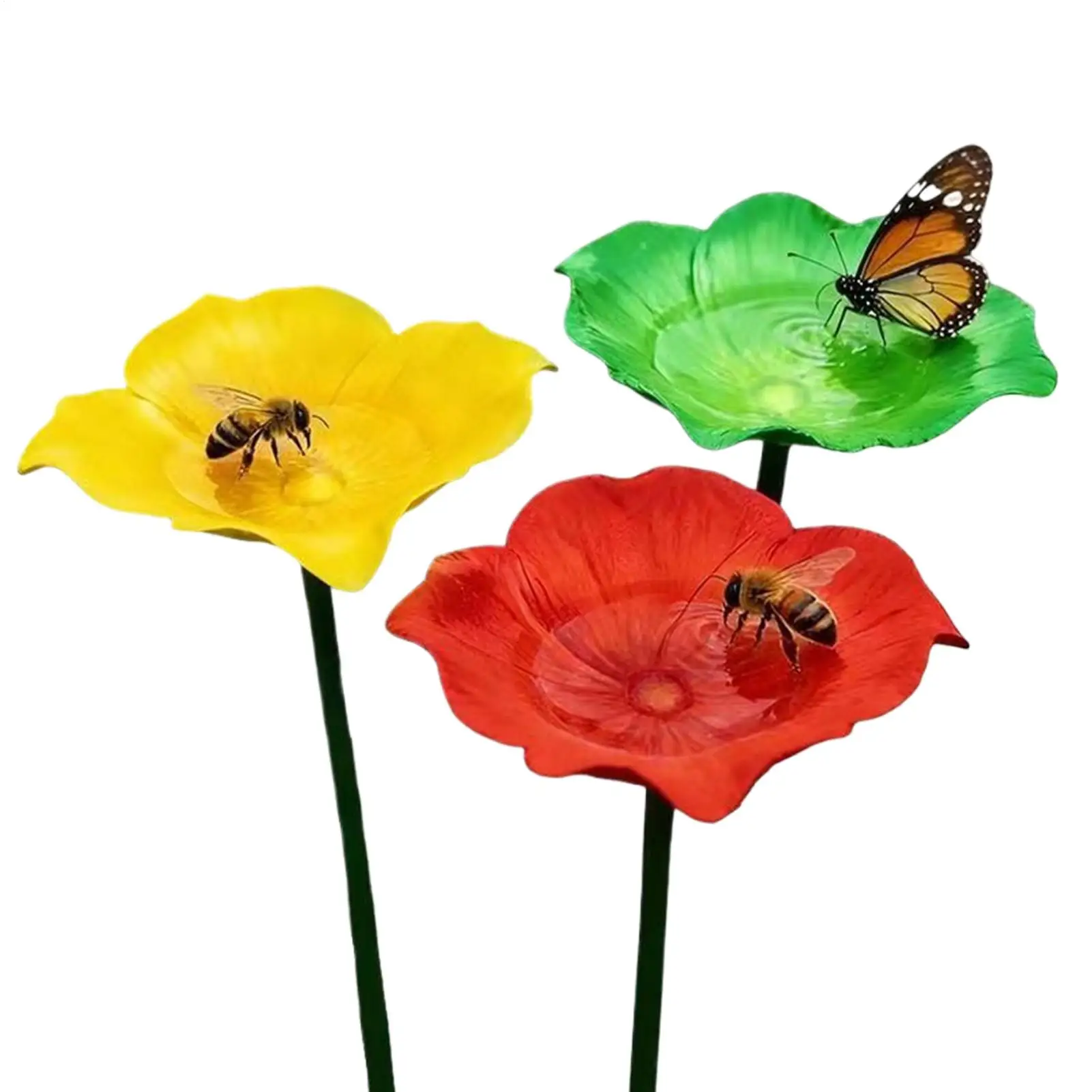 

Bee Watering Station For Garden 3 Pieces Metal Drinking Bowl Bee Waterer For Outdoor Yard Garden Lawn Patio Bird Butterfly