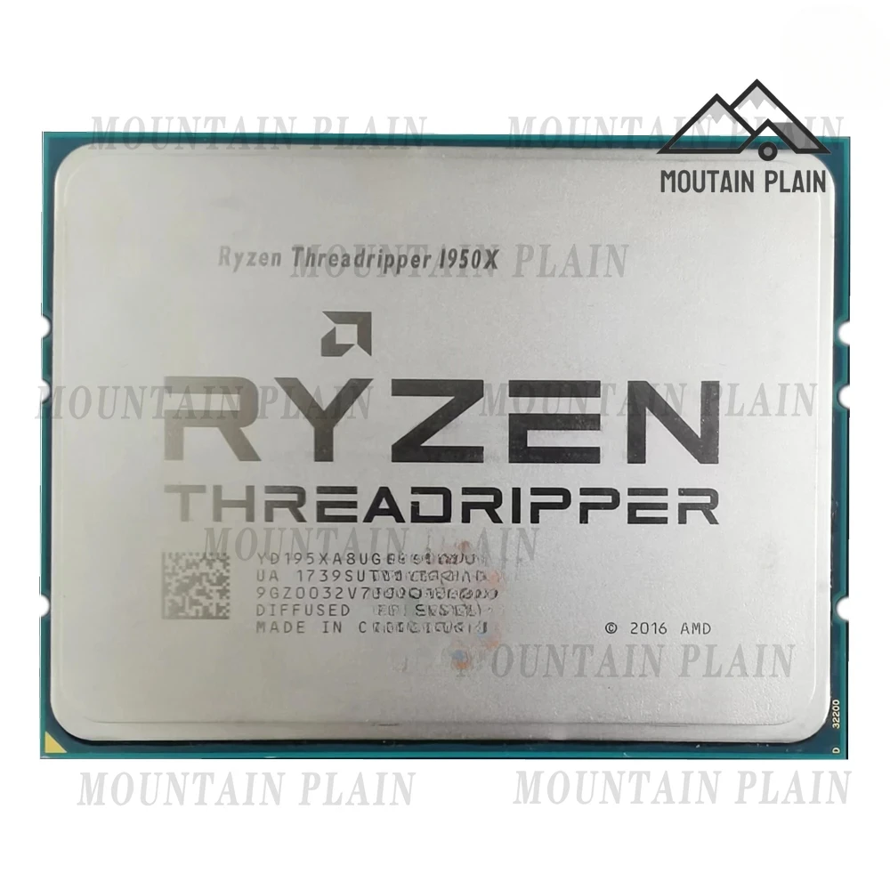 Ryzen Threadripper 1950X 16 Cores 32 Threads Base Clock 3.4GHz Max. Boost Up to 4.0GHz Socket sTR4 TDP180W