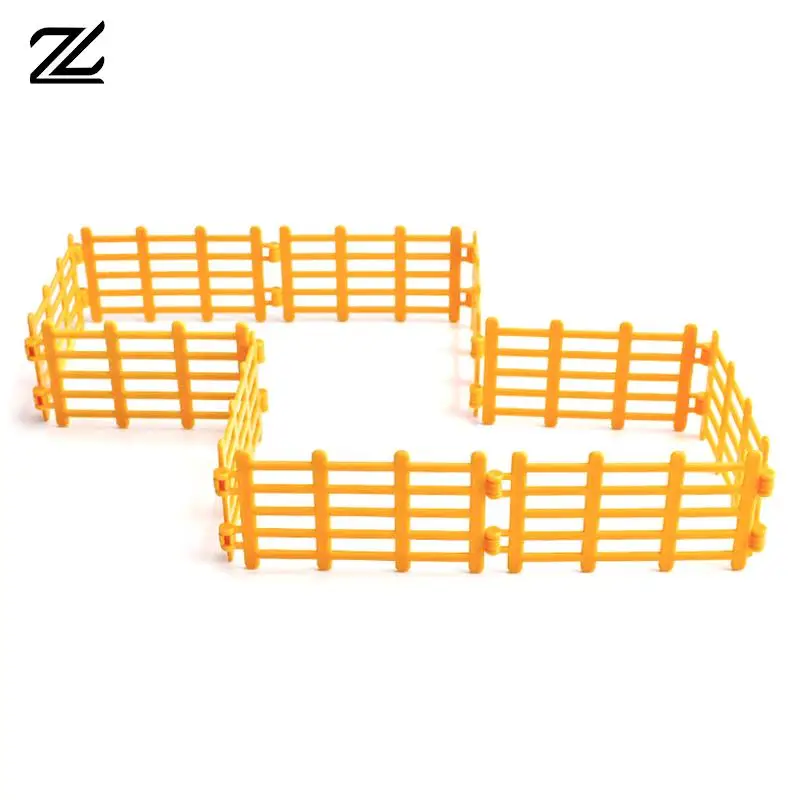 10Pc/Set Fence Decoration Model Simulation Farm Ranch DIY Sand Table Fence Accessories Static Trumpet Children Toy 5 Styles