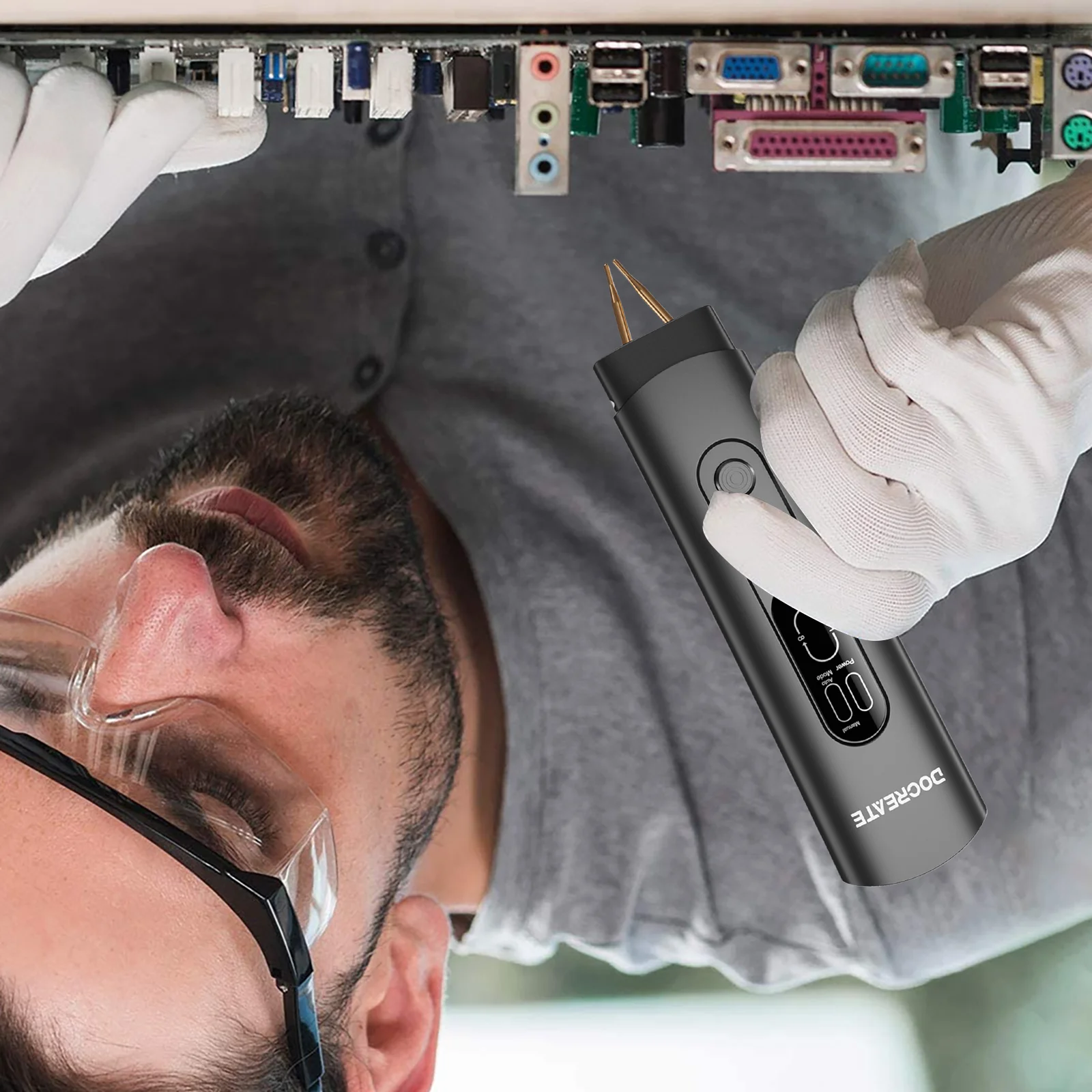 

Portable Spot Welding Machine 8 Gears Adjustable DIY Handheld Spot Welding Machine with LED Screen for DIY 18650 Battery Packs