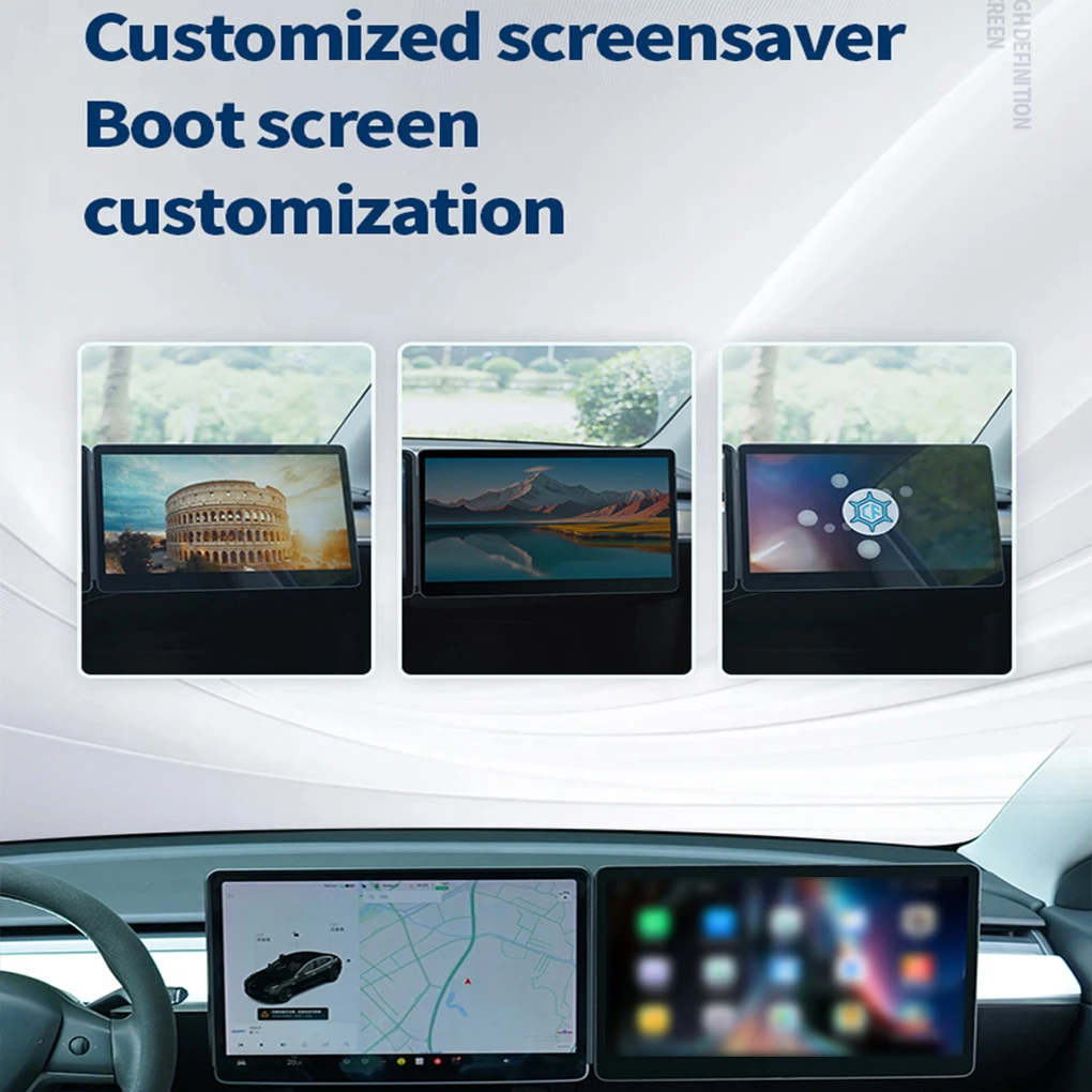 15.6 Inch Wireless HD Touch Screen Secondary Screen For Tesla Model 3/Y Android 13 Carplay Passenger Entertainment Media Player view 5
