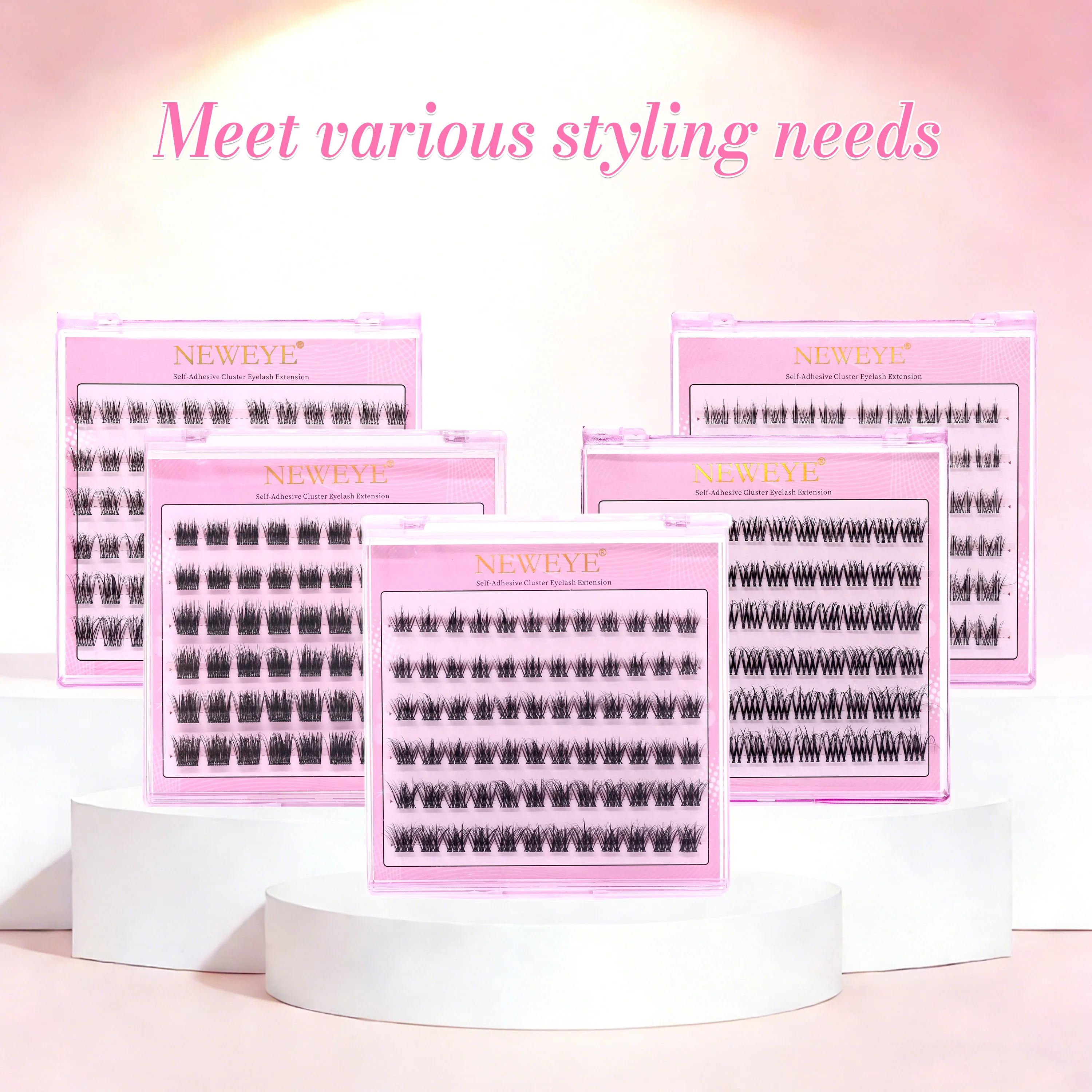 

60/72 Clusters DIY NO Glue Need Eyelash Extension Natural And Long Thick And Wispy Long Lasting Reusable Easy Apply Eyelashes