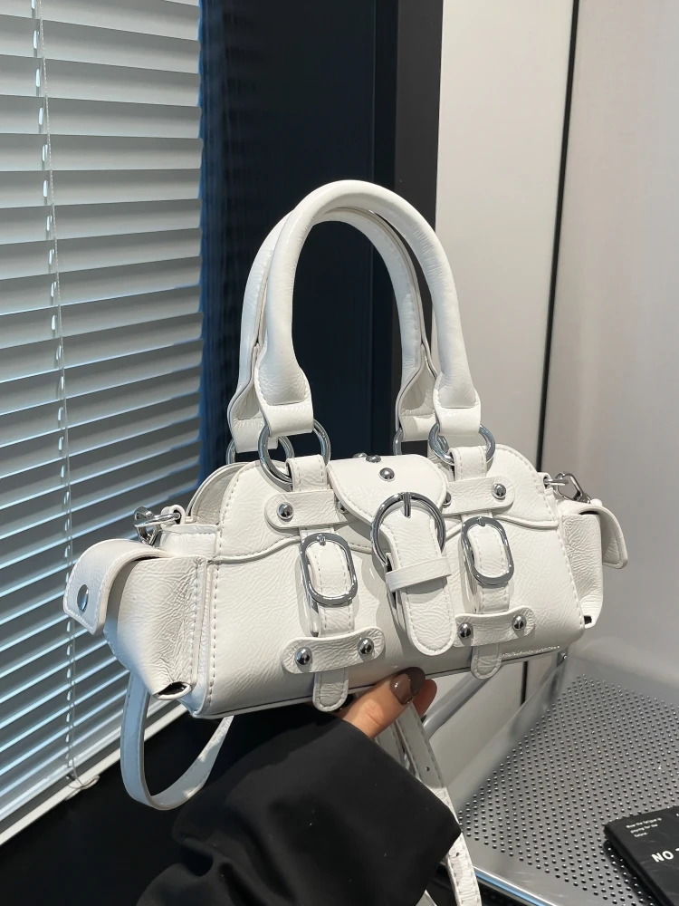 

Faionable Сумка через плечо Женская сумка Маленькая квадратная сумка Высокое эстетичное значение Модная сумка через плечо Современная нейтральная сумка из искусственной кожи L...