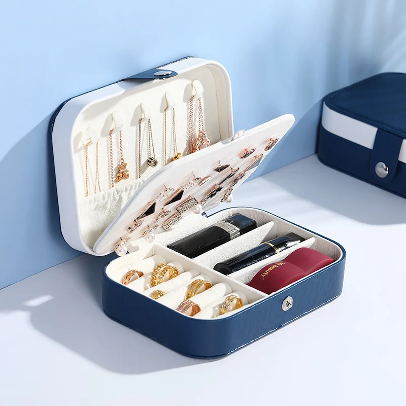 Portable Jewelry Storage Box Travel Organizer Case
