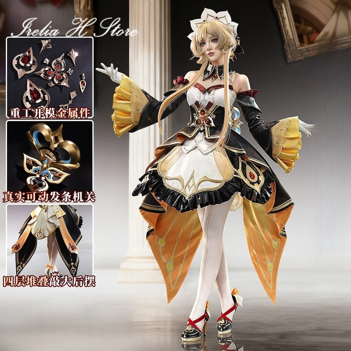 

Костюм для косплея Ирелии из Genshin Impact, платье Марионетки Сандрон, костюм на Хэллоуин для женщин