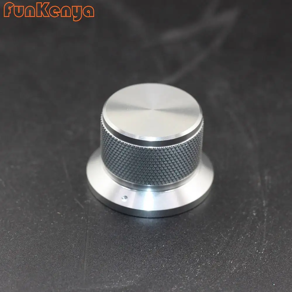 1 Piece Anodized Aluminum Knob 38mm Diameter Knurled Knob Amplifier DIY Power Switch Potentiometer Handle