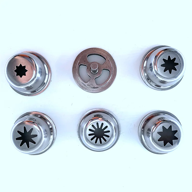 

A39T-Churro Nozzle Mold 53Mm Out Diameter Solid Hollow Stainless Steel Churrera For Churros Machine 5 Molds/Set