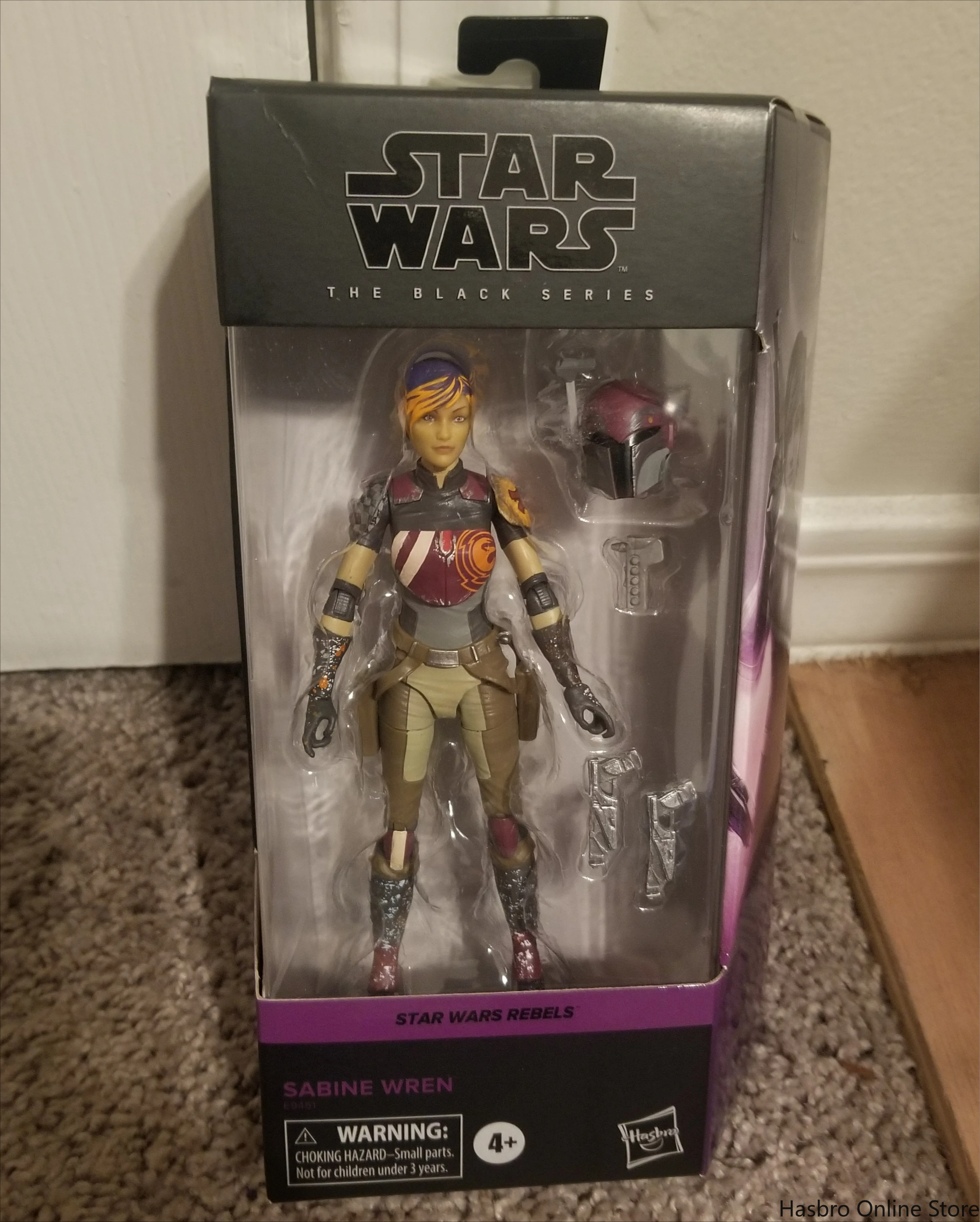 ฮาสโบร สตาร์ วอร์ส เดอะ แบล็ค ซีรีส์ ซาบีน เรนของเล่นขนาด 6 นิ้ว-สเกล รีเบลส์ คอลเลคชั่น แอคชั่น ฟิกเกอร์,ของเล่นสำหรับของขวัญวันเกิด E9451