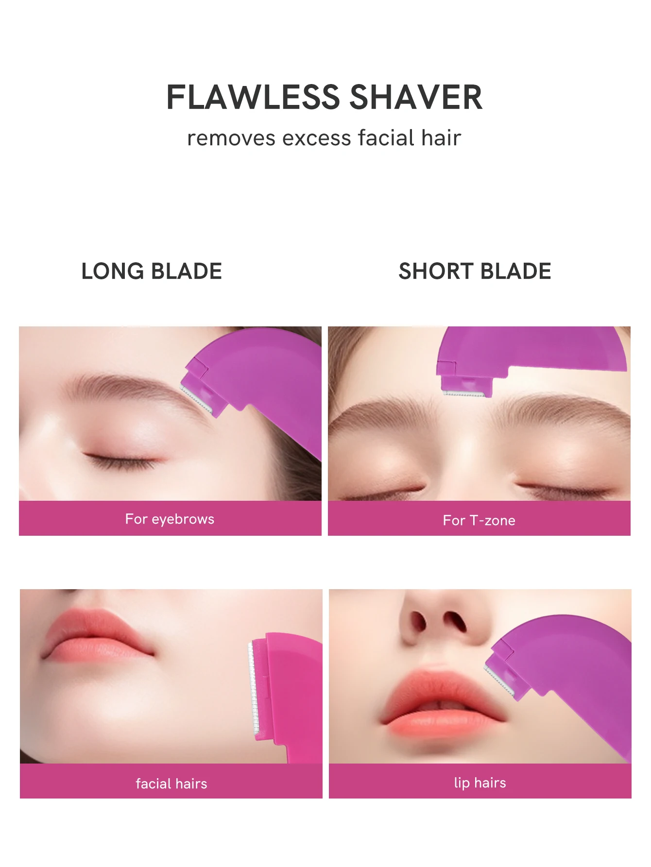 2 szt. Przenośne dwustronne okrągłe maszynki do brwi do ciastek Uniwersalne narzędzie do złuszczania Dermaplaning do twarzy, brody, włosów na twarzy