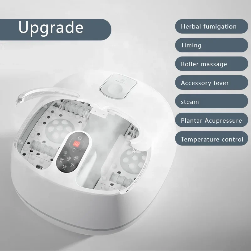 2023 Popular Steam Foot Spa Bath Massager White Home Care Foot Massage Pedicure Machine For Stress Relief